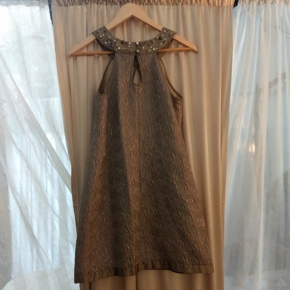 BCBGMaxAzria Y2K Metalic Hardware Embellished Dress - Picture 2 of 8